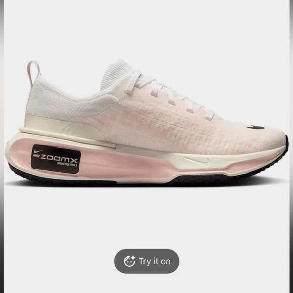 Nike Zoomx Invincible Run 3 Women's White and Pink running Shoes - Picture 3 of 7